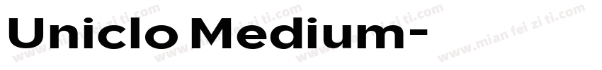 Uniclo Medium字体转换